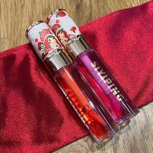 Strawberry short cake Red and Pink High-Shine Lip Gloss oil Collection new